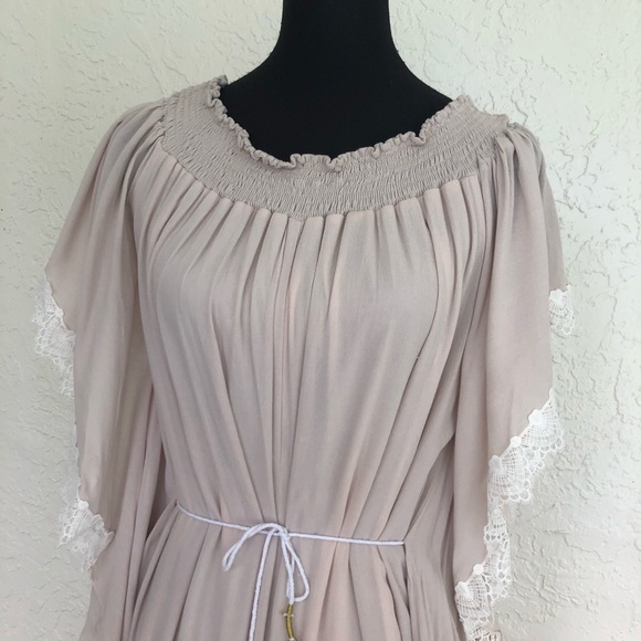 Santorini Boho Batwing Flutter Lace Jumpsuit Small - Picture 2 of 6